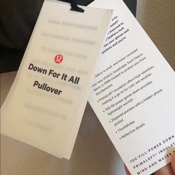 🍓SOLD NWT Authentic Lululemon down for it all - Picture 6 of 6